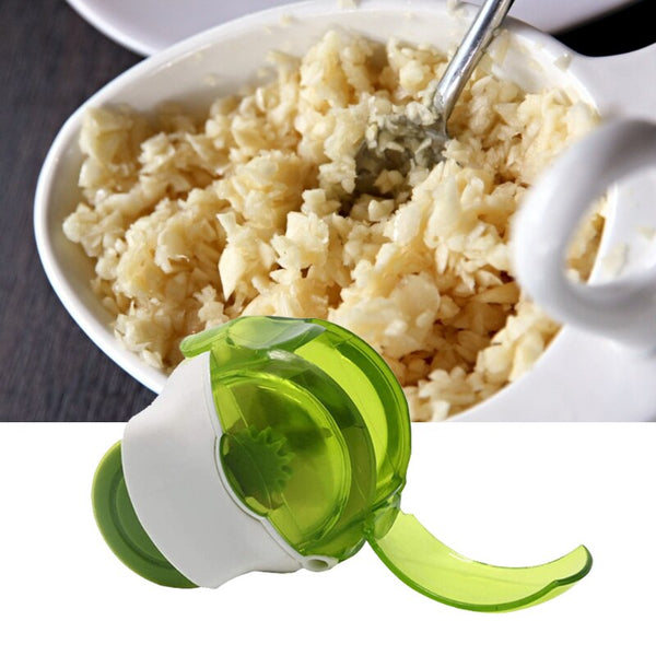 GarliGlide:  A Roller Garlic Chopper and Grinder for Easy Crushing, Chopping, and Shredding in the Kitchen!